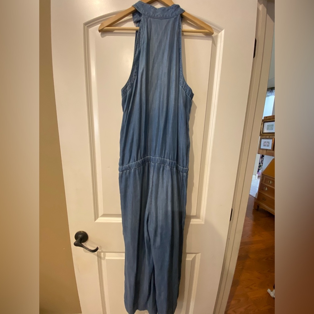 Chelsea & Violet denim cropped romper. Size medium